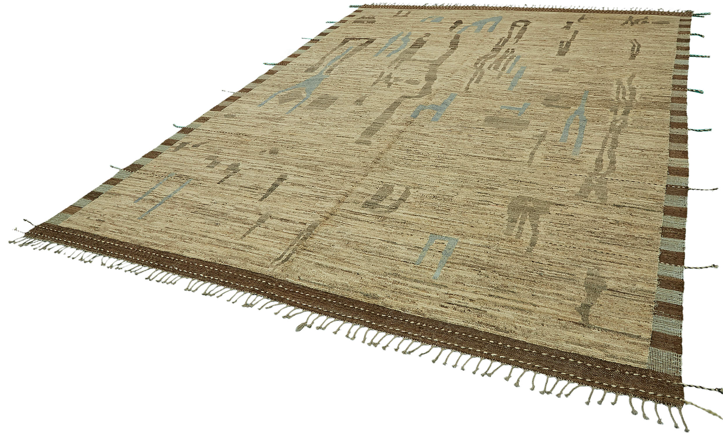 9x12 Beige Modern Tribal Rug - 46229