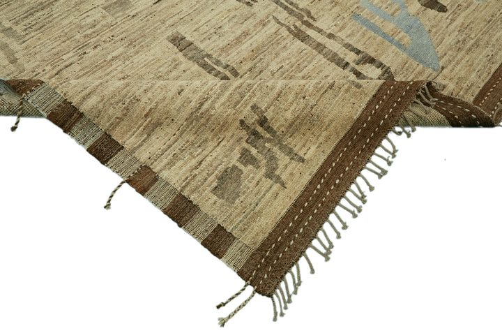 9x12 Beige Modern Tribal Rug - 46229