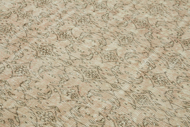 7x10 Beige Turkish Vintage Area Rug - 46308