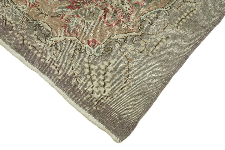 7x11 Beige Turkish Vintage Area Rug - 46319