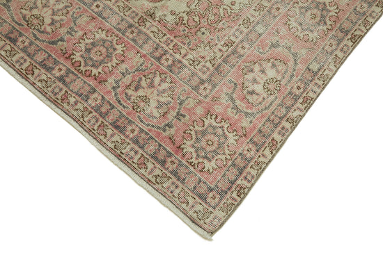 7x11 Beige Turkish Vintage Area Rug - 46321