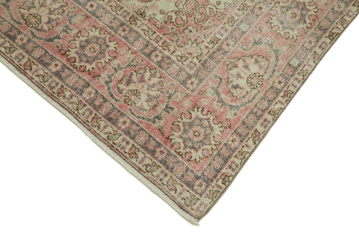 7x11 Beige Turkish Vintage Area Rug - 46321