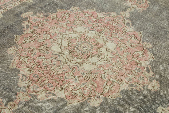 7x11 Beige Turkish Vintage Area Rug - 46321