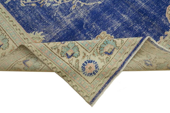 7x11 Beige Turkish Vintage Area Rug - 46322