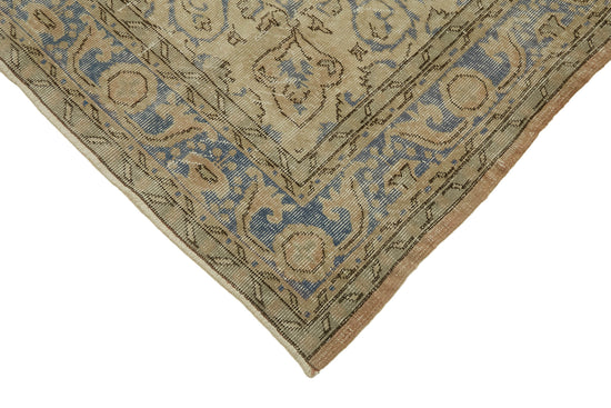 7x10 Beige Turkish Vintage Area Rug - 46326