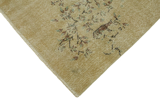 7x10 Beige Turkish Vintage Area Rug - 46331