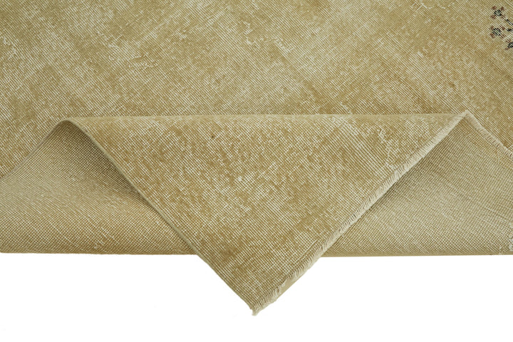 7x10 Beige Turkish Vintage Area Rug - 46331
