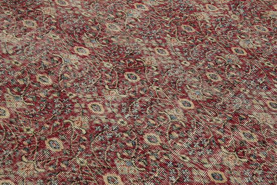 7x10 Beige Turkish Vintage Area Rug - 46332