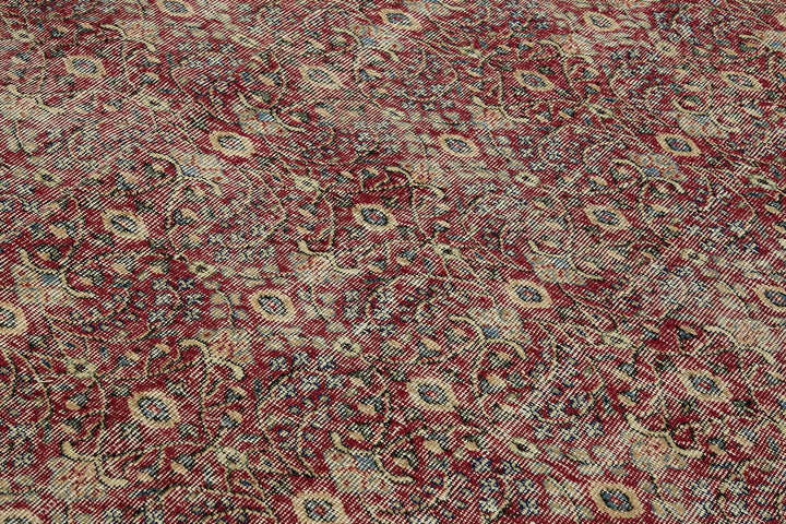 7x10 Beige Turkish Vintage Area Rug - 46332