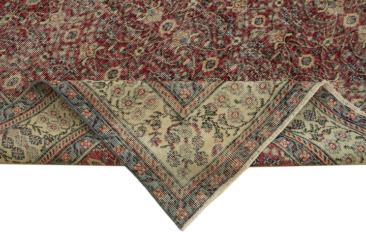 7x10 Beige Turkish Vintage Area Rug - 46332