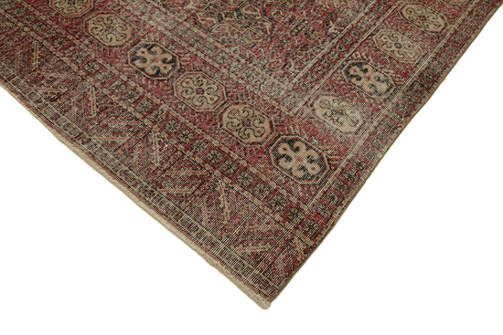 7x10 Beige Turkish Vintage Area Rug - 46334