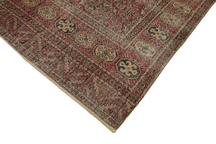 7x10 Beige Turkish Vintage Area Rug - 46334