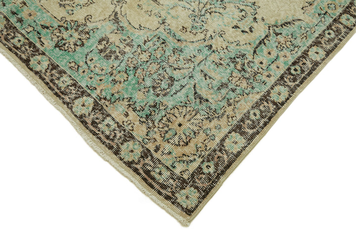 6x10 Beige Turkish Vintage Area Rug - 46336