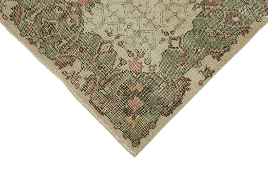 6x10 Beige Turkish Vintage Area Rug - 46337
