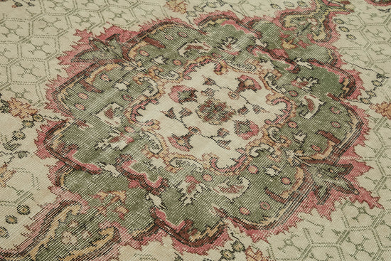6x10 Beige Turkish Vintage Area Rug - 46337
