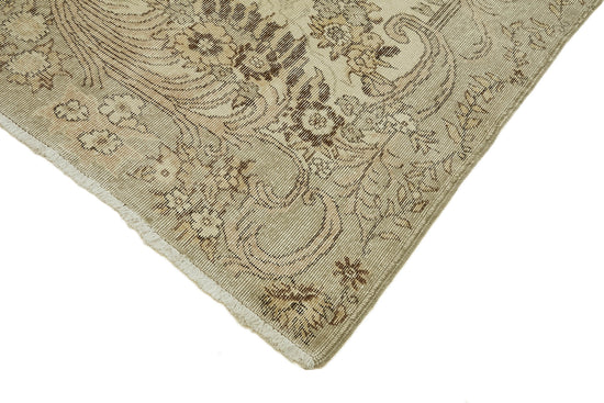 7x10 Beige Turkish Vintage Area Rug - 46340