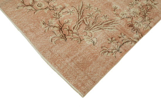 7x10 Beige Turkish Vintage Area Rug - 46342