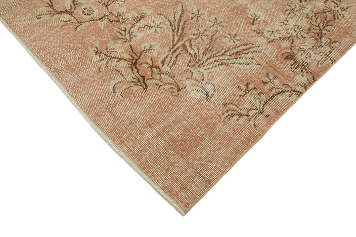 7x10 Beige Turkish Vintage Area Rug - 46342