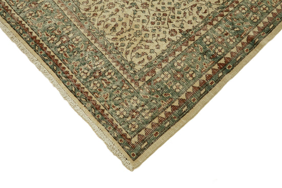 7x10 Beige Turkish Vintage Area Rug - 46343