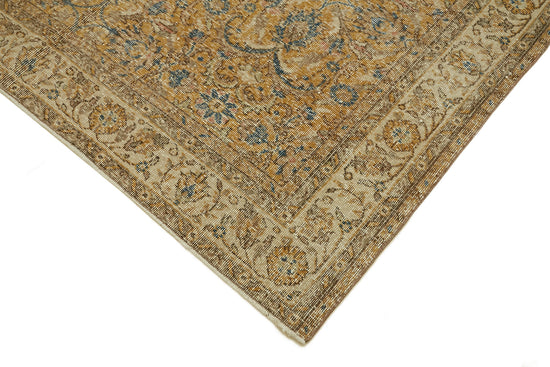 6x9 Beige Turkish Vintage Area Rug - 46345
