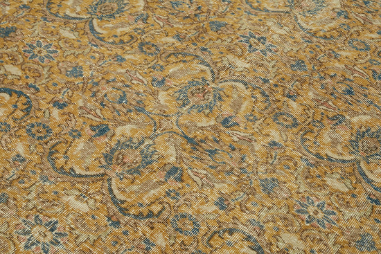 6x9 Beige Turkish Vintage Area Rug - 46345