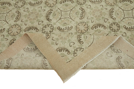 6x10 Beige Turkish Vintage Area Rug - 46349