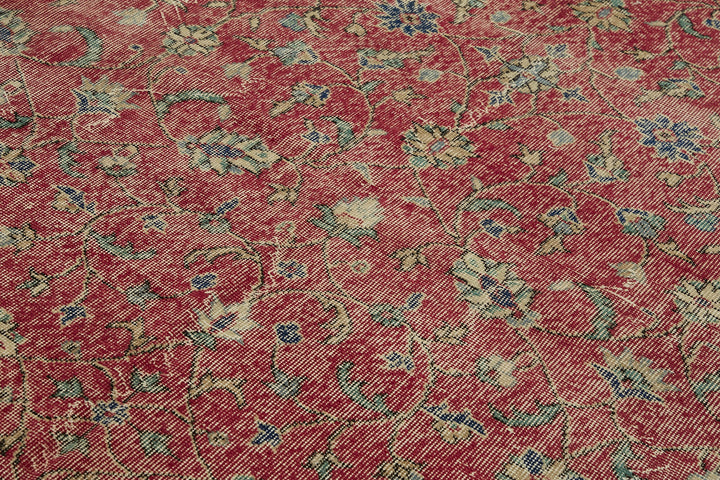 6x10 Beige Turkish Vintage Area Rug - 46351