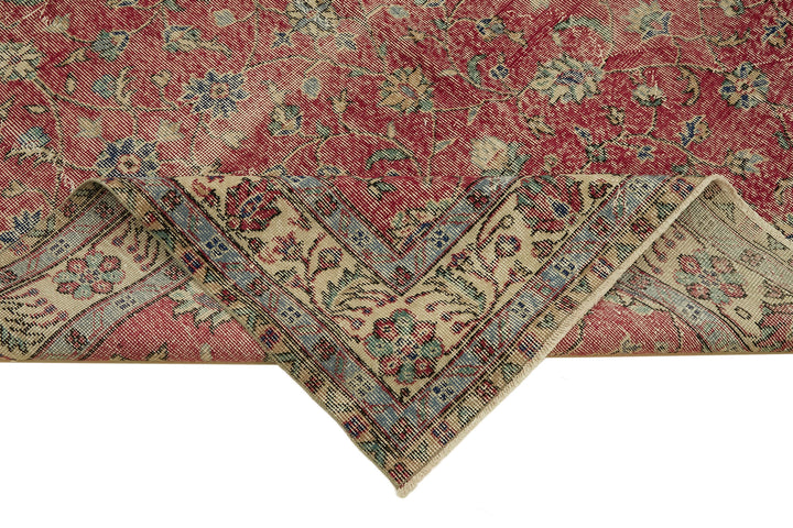 6x10 Beige Turkish Vintage Area Rug - 46351