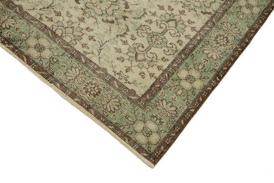 6x10 Beige Turkish Vintage Area Rug - 46352
