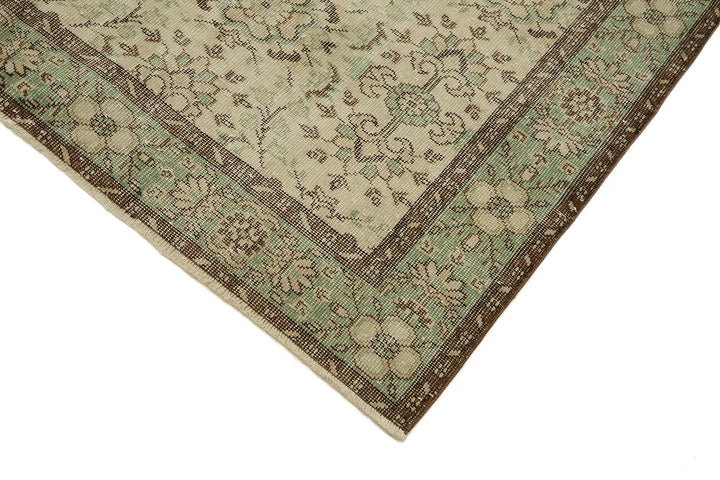 6x10 Beige Turkish Vintage Area Rug - 46352