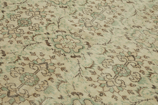 6x10 Beige Turkish Vintage Area Rug - 46352