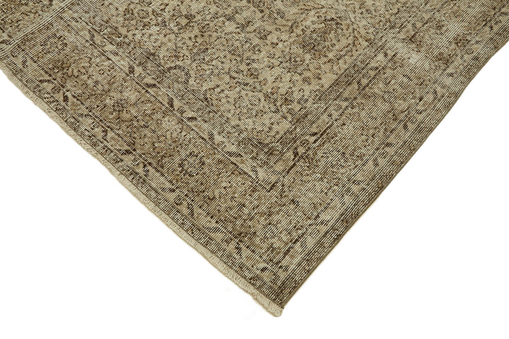 7x10 Beige Turkish Vintage Area Rug - 46353