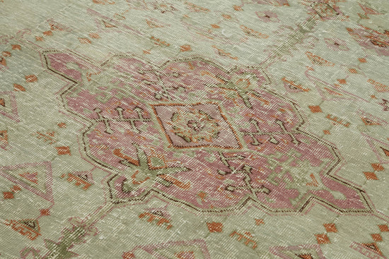 6x10 Beige Turkish Vintage Area Rug - 46356