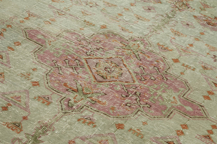 6x10 Beige Turkish Vintage Area Rug - 46356