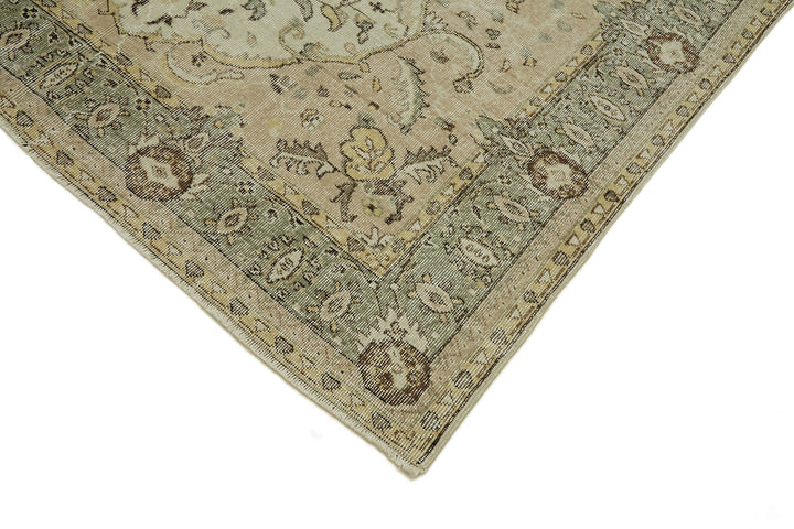 6x10 Beige Turkish Vintage Area Rug - 46363