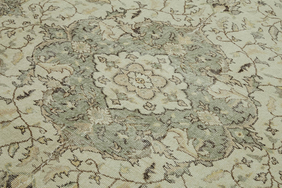 6x10 Beige Turkish Vintage Area Rug - 46363