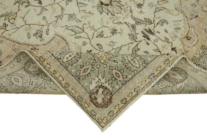 6x10 Beige Turkish Vintage Area Rug - 46363