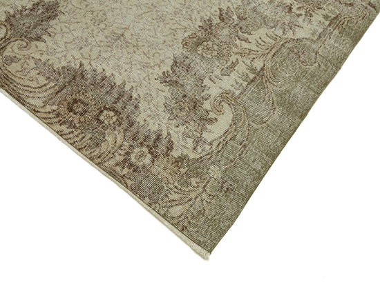 6x9 Beige Turkish Vintage Area Rug - 46365