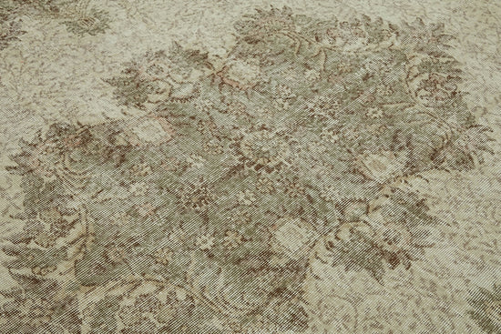 6x9 Beige Turkish Vintage Area Rug - 46365