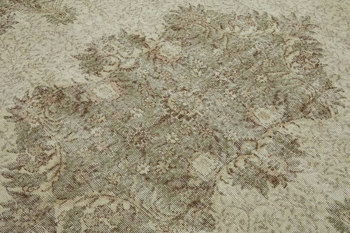 6x9 Beige Turkish Vintage Area Rug - 46365