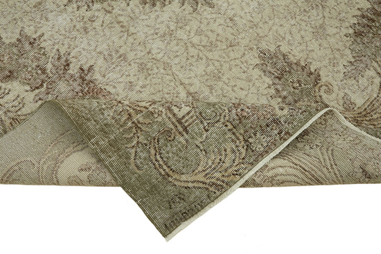 6x9 Beige Turkish Vintage Area Rug - 46365