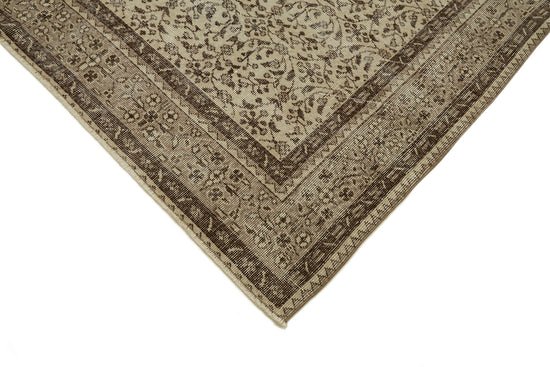 7x10 Beige Turkish Vintage Area Rug - 46367
