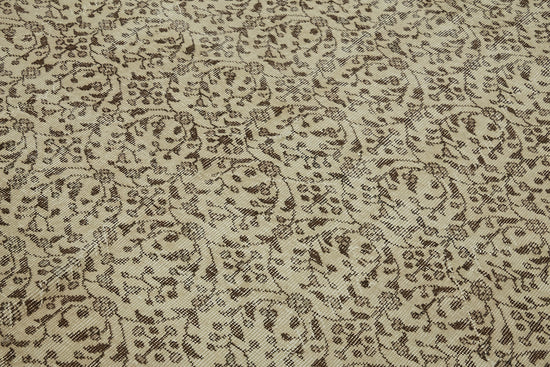 7x10 Beige Turkish Vintage Area Rug - 46367