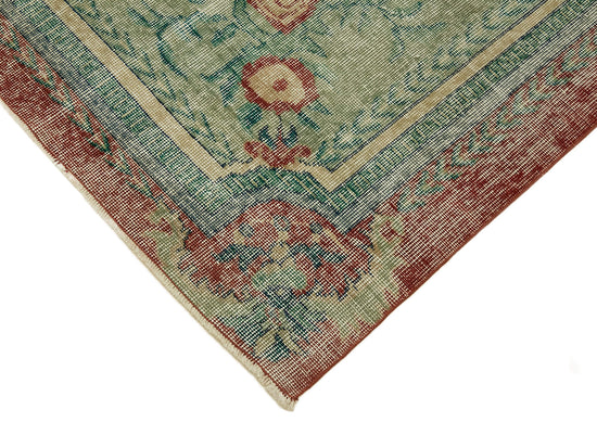 7x10 Beige Turkish Vintage Area Rug - 46368
