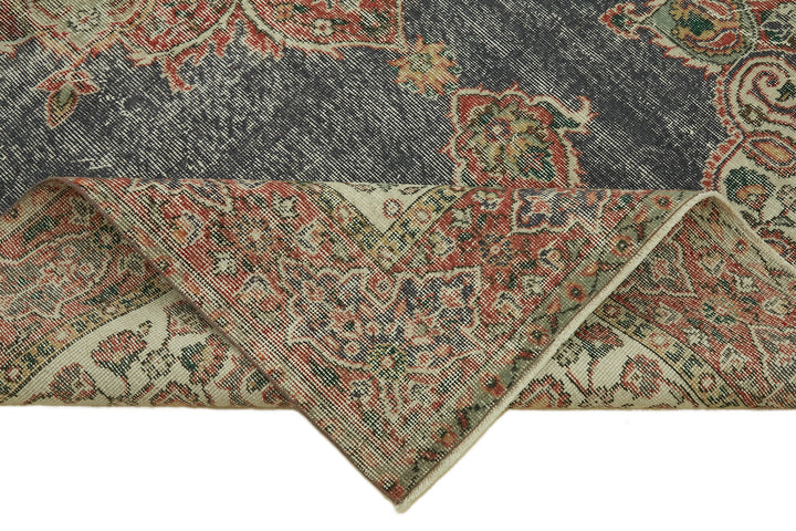 6x10 Beige Turkish Vintage Area Rug - 46369