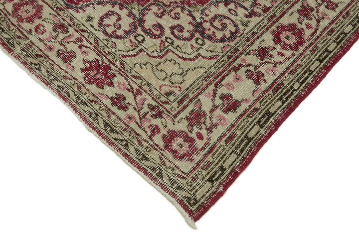 6x10 Beige Turkish Vintage Area Rug - 46372