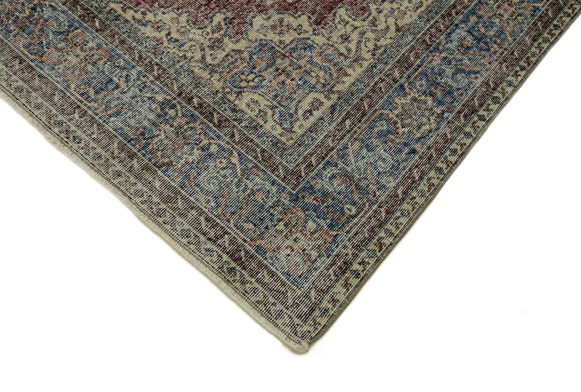 7x10 Beige Turkish Vintage Area Rug - 46373