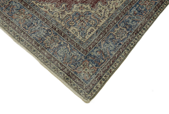7x10 Beige Turkish Vintage Area Rug - 46373