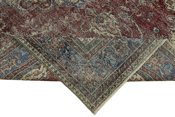 7x10 Beige Turkish Vintage Area Rug - 46373