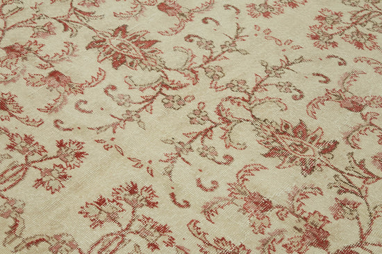 7x10 Beige Turkish Vintage Area Rug - 46375
